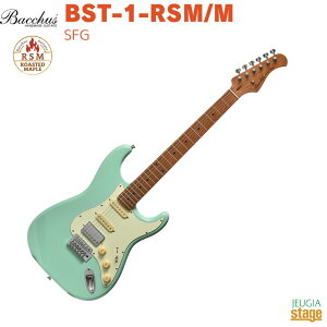 Bacchus BST-2-RSM/M SFG Surf Greenバッカス エレキギター ローステッドメイプル サーフグリーン【Stage-Rakuten Guitar】ストラトキャスター リアハム 緑