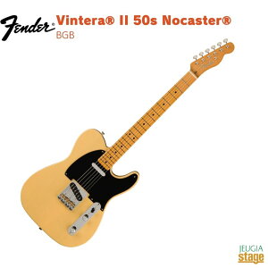 Fender VinteraR II '50s NocasterR, Maple Fingerboard, Blackguard BlondetF_[ Be m[LX^[ ubNK[huhyStage-Rakuten GuitarzGLM^[  CG[ yellow