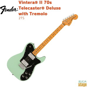 Fender VinteraR II '70s TelecasterR Deluxe with Tremolo, Maple Fingerboard, Surf GreentF_[ Be eLX^[fbNX gA[ T[tO[yStage-Rakuten GuitarzGLM^[  ef