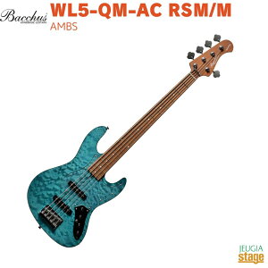 Bacchus WL5-QM-AC RSM/M AMBSバッカス エレキベース Japan Tune-upシリーズ【Stage-Rakuten Bass】ジャズベース ジャズべ JTシリーズ ジャパンチューンナップシリーズ ブルー 青