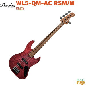 Bacchus WL5-QM-AC RSM/M REDSバッカス エレキベース Japan Tune-upシリーズ【Stage-Rakuten Bass】ジャズベース ジャズべ JTシリーズ ジャパンチューンナップシリーズ レッド 赤