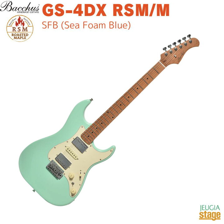 楽天市場】Bacchus GS-4DX RSM/M SFB(Sea Foam Blue)バッカス エレキ 
