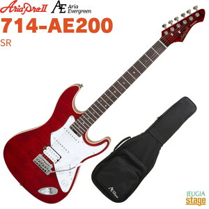 AriaProII 714-AE200 SR (See-through Red)ypMOP[XtIzAAvII V[X[bh GLM^[yStage-Rakuten Guitar SETz XggLX^[^Cv