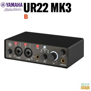 YAMAHA UR22MK3 BUSB Audio Interface Black}n USBI[fBIC^[tF[X ubNyStage-Rakuten Desk Top Musicz2in2out (2×XLR/TRS(Mic/Line)E1×Hi-Z) USB 2.0 Type-C  X^Co[O  lC