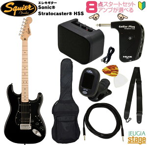yAv8_ZbgtzSquier SonicR StratocasterR HSS, Maple Fingerboard, Black Pickguard, Black SETXNCA GLM^[ \jbN XggLX^[ ubNyStage-Rakuten Guitar SETzS lC  
