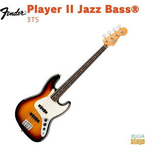 Fender Player II Jazz Bass, Rosewood Fingerboard, 3-Color SunbursttF_[ vC[II WYx[X 3J[To[Xg 3g[To[XgyStage-Rakuten BasszGLx[X WY 
