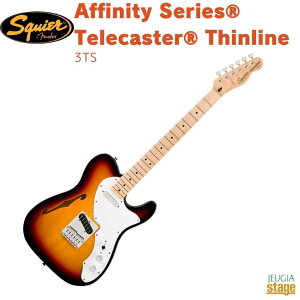y萶YzSquier Affinity Series Telecaster Thinline, Maple Fingerboard, White Pickguard, 3-Color SunburstyLimited StockzXNCA XNC[ eLX^[ VC To[XgyStage-Rakuten GuitarzG