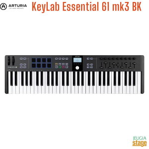 Arturia KeyLab Essential 61 mk3 BlackARTURIA KEYLAB ESN 61 MK3 BKA[gA L[{GbZV MIDIL[{[h ubN  61yStage-Rakuten Desk Top MusiczMIDIRg[[ DTM DAW