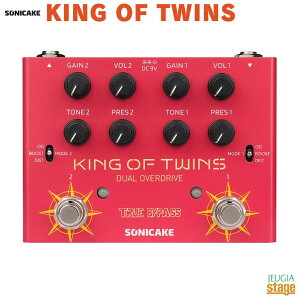 SONICAKE KING OF TWINS QDS-08�\�j�P�[�L �L���O�I�u�c�C���Y �f���A���I�[�o�[�h���C�u�yStage-Rakuten Guitar Accessory�z�G�t�F�N�^�[ �G�t�F�N�g�y�_�� Effector Effect pedal �c�� �u�[�X�^�[ Booster �f�B�X�g