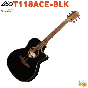 LAG GUITARS Tramontane 118 T118ACE-BLKAuditorium Cutaway Acoustic-Electric Black���O �I�[�f�B�g���A�� �J�b�^�E�F�C �G���N�g���E�A�R�[�X�e�B�b�N�E�M�^�[ �u���b�N�yStage-Rakuten Guitar SET�z�A�R�M �t�H�[�N�M�^