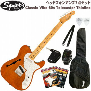 Squier by Fender Classic Vibe 60s Telecaster Thinline SET Maple Fingerboard Natural XNC eLX^[ VC GLM^[ M^[ ZbgywbhzAvzyS҃Zbgz