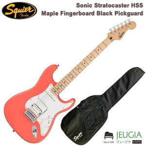 SQUIER ( XNC ) /GLM^[ SONIC STRATOCASTER HSS Maple Fingerboard, White Pickguard, Tahitian Coral
