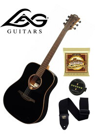【チューナー・弦・ストラップ付】LAG Guitars Tramontane T118DSET BLK DREADNOUGHT Black ラグ・ギターズ トレモンテイン アコースティックギター アコギ ドレットノート ブラック セット