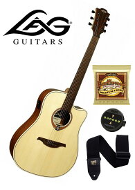 【チューナー・弦・ストラップ付】LAG Guitars Tramontane T70DCE SET ラグ・ギターズ トレモンテイン アコースティックギター アコギ エレアコ カッタウェイ セット