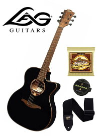 【チューナー・弦・ストラップ付】LAG Guitars Tramontane T118ACE SET AUDITORIUM CUTAWAY ELECTRO BLACK ラグ・ギターズ トレモンテイン アコースティックギター アコギ エレアコ オーディトリアム ブラック セット