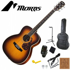 MORRIS F-022 TS SETモーリス アコースティックギター アコギ フォークギター タバコ・サンバースト【初心者セット】【アクセサリー付】