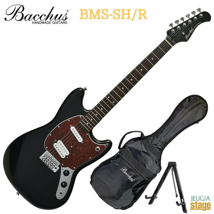 楽天市場】Bacchus BMS-SH/R BLK-MHバッカス エレキギター ムスタング 