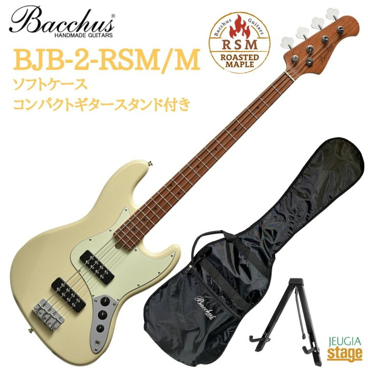 楽天市場】Bacchus BJB-2-RSM/M OWHバッカス エレキベース ロース 