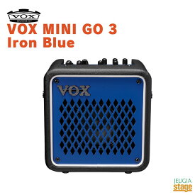 VOX MINI GO 3 BL Iron Blueヴォックス ミニゴー アンプ VMG-3 BL軽量 モバイルバッテリー対応 ブルー 青【Stage-Rakuten Guitar Accessory】