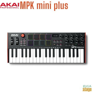AKAI professional MPK mini plus�A�J�C�v���t�F�b�V���i�� MPK mini�V���[�Y MIDI�R���g���[���[ MPC�p�b�h �G���s�[�P�[�~�j�v���X�yStage-Rakuten Desk Top Music�zDTM DAW 37�� USB-MIDI�L�[�{�[�h CV/Gate �X�e�b�v�V