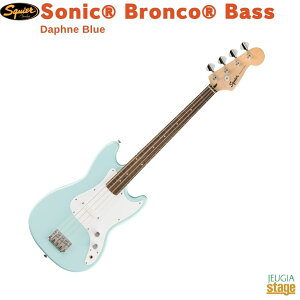 Squier SonicR Bronco? Bass, Laurel Fingerboard, White Pickguard, Daphne Blue�X�N���C�A �G���L�x�[�X �\�j�b�N �u�����R�x�[�X �_�t�l�u���[�yStage-Rakuten Bass�z�X�N���C���[ �� �t�F���_�[ Fender