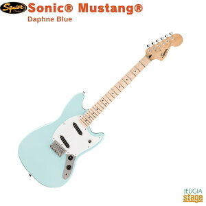 Squier SonicR MustangR, Maple Fingerboard, White Pickguard, Daphne Blue�X�N���C�A �G���L�M�^�[ �\�j�b�N ���X�^���O �_�t�l�u���[�yStage-Rakuten Guitar�z�X�N���C���[ �� �t�F���_�[ Fender