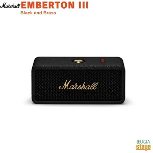 Marshall EMBERTON III BLACK&BRASS�}�[�V���� �G���o�[�g��3 �|�[�^�u���X�s�[�J�[ �p�b�V�u���W�G�[�^�[�^ �u���b�N�yStage-Rakuten Public Address�z���^ �� ���C�����X �[�d�� Bluetooth�Ή� �h���@�\IP67 �A��