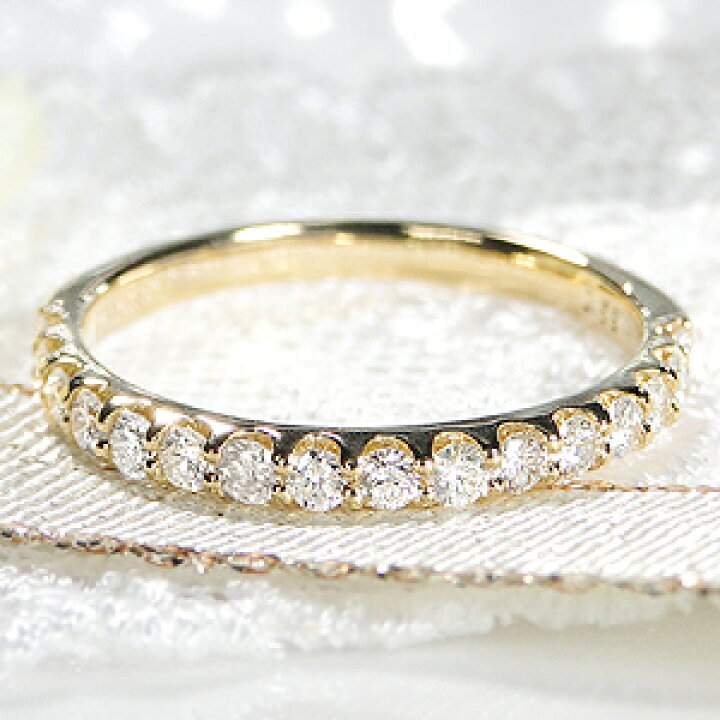 楽天市場】☆K18YG ダイヤモンド エタニティリング【0.53ct】華奢  