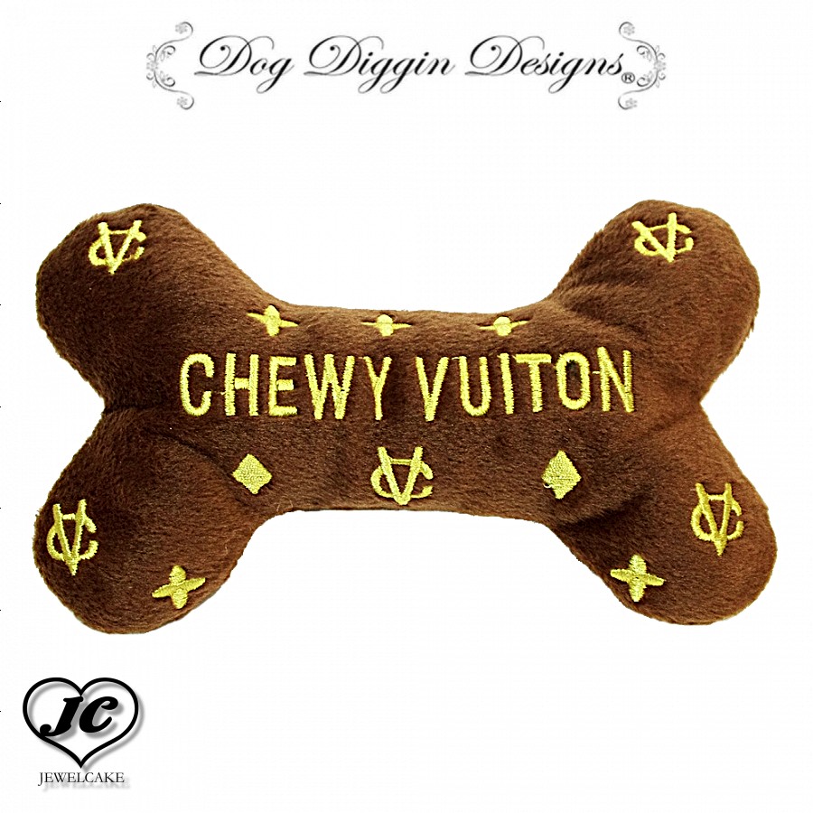 有名高級ブランドをパロディしたペット用のおもちゃ 米国Dog Diggin Designs社製 メーカー直売 Chewy Vuiton Bone Toy Regularサイズ 通販 激安 インテリア ペット ペット用おもちゃ 小型犬 犬用品 Dog 中型犬 ぬいぐるみ Designs