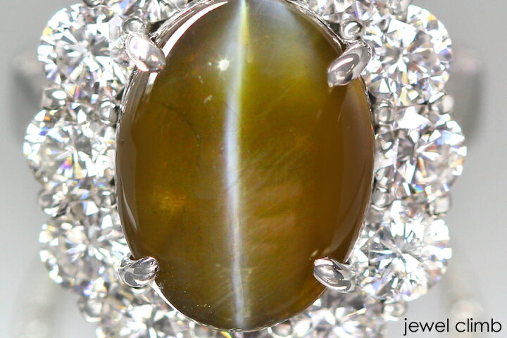 楽天市場】【厳選ジュエリー】クリソベリルキャッツアイ9．54CT 