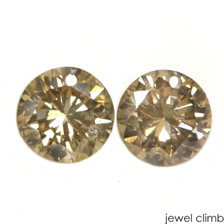 楽天市場 ペアストーンセット価格 ブラウンダイヤモンド 穴あき 宝石 ルース ペアストーン ０ ３３ｃｔ 直輸入価格のルース屋さん