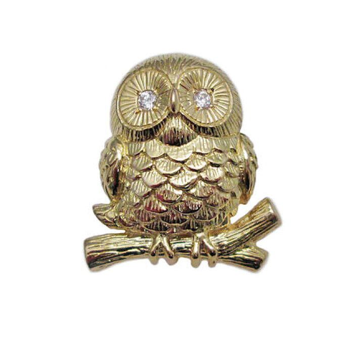 楽天市場】フクロウ タイニー ピンブローチ 18金製 : Jewellery SHIBATA