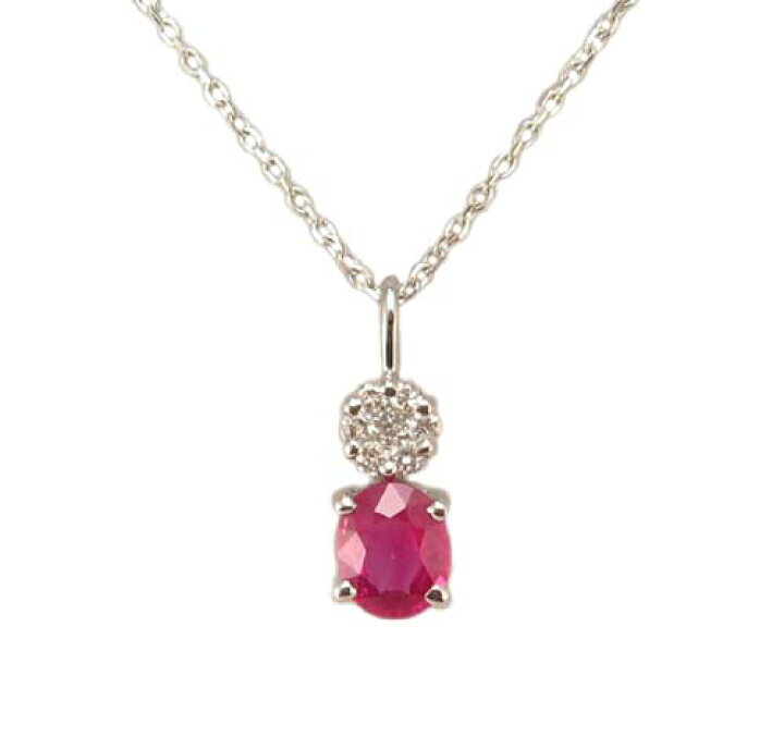 楽天市場】K18WG ルビー ペンダント ネックレス : Jewellery SHIBATA