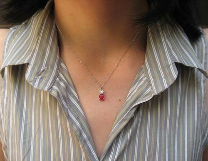 楽天市場】K18WG ルビー ペンダント ネックレス : Jewellery SHIBATA