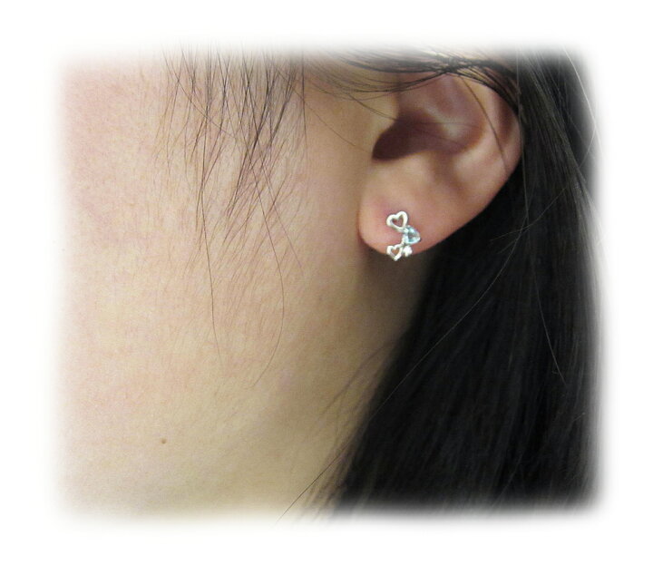 楽天市場】プラチナ ハート アクアマリン ピアス : Jewellery SHIBATA