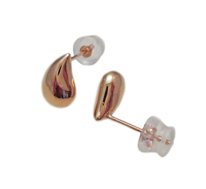 楽天市場】ピンクゴールド ティアドロップ ピアス : Jewellery SHIBATA