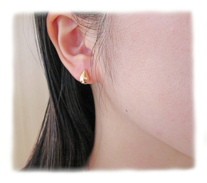 楽天市場】ピンクゴールド ティアドロップ ピアス : Jewellery SHIBATA