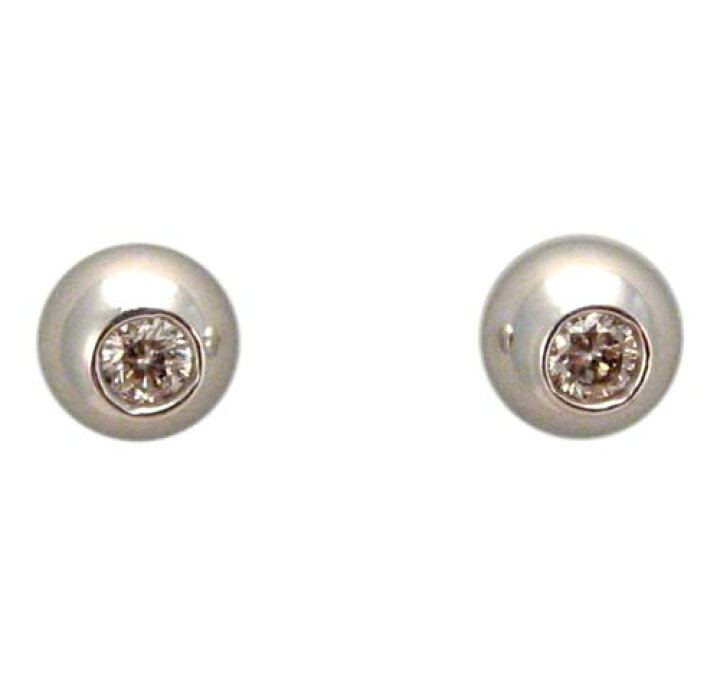 楽天市場】K18WG ダイヤモンド ボール ピアス : Jewellery SHIBATA