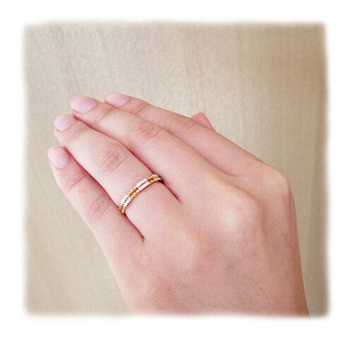 楽天市場】イエローゴールド ダイヤモンド 二連風 リング : Jewellery 