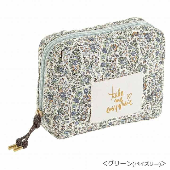 楽天市場 ジュエルナローズ ペイトン コスメポーチ コンパクト 小花柄 ペイズリー ティッシュ リバティ リバティファブリック フラワー ペイズリー ピーチ 贈り物 プレゼント ギフト かわいい 大人可愛い ブランド コラボ レディース バッグ Jewelna Rose