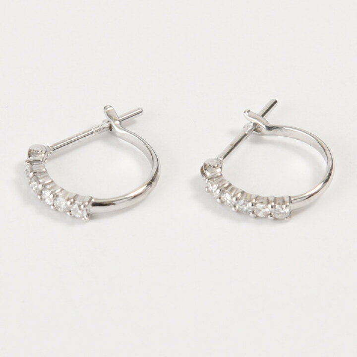 楽天市場】Pt900 プラチナ900 0.2ct ダイヤモンド フープピアス 