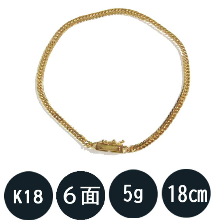 楽天市場】喜平 ブレスレット k18 喜平ブレスレット メンズ K18 18金  