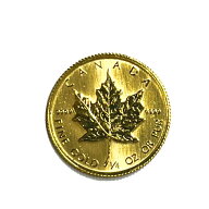 【送料無料】未使用品　メイプルリーフ　金貨　 1/4オンス 純金 24金 　7.77g　 1/4oz　裏面チャールズ