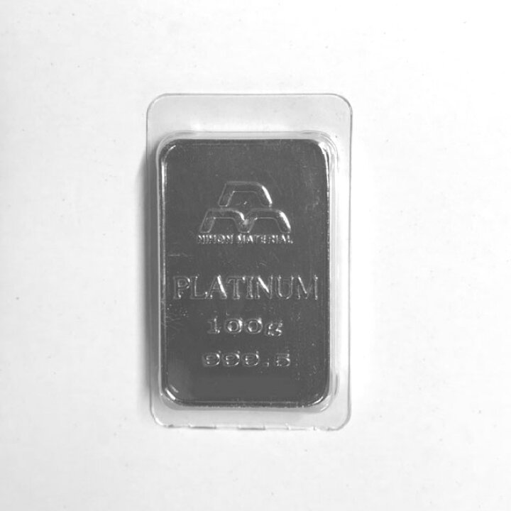 55万]石福 Pt1000 プラチナインゴット 100g インゴットプレート 