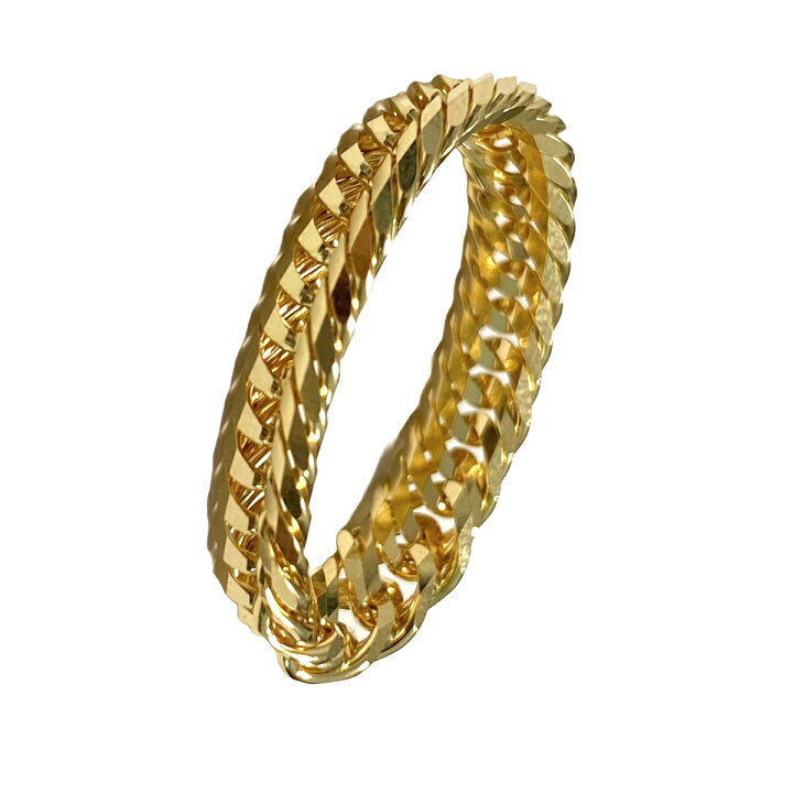 楽天市場】K18 18金 トリプル 12面トリプル 喜平 リング 19号 リング幅  