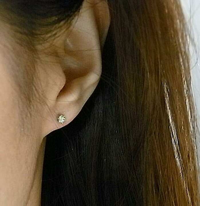 楽天市場】爽やかグリーンが清々しい発色☆ K14WGペリドットピアス 