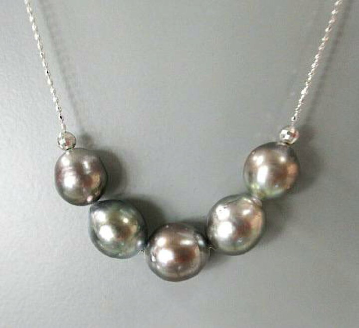楽天市場】K18WG ブラックパール ネックレス : 宝石のエンジェル