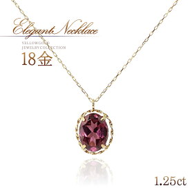 誕生石 ガーネット ネックレス 18金 ゴールド 1月誕生石 おしゃれ 18k k18 シンプル 一粒 ロードライトガーネット 自分へのご褒美 自分用 プレゼント 30代 40代 50代 レディース 女性 アクセサリー 宝石 天然石 赤色 レッド K18YG 本物