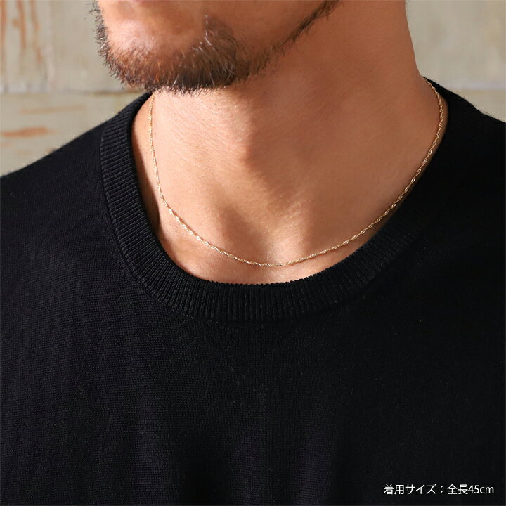 楽天市場】18金 ネックレス k18 チェーン レディース メンズ シンプル 