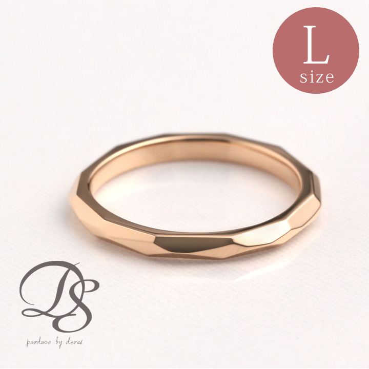 ピンクゴールド リングK18 PG指輪 レディース 18金 リング 太め ごつめ シンプル おしゃれ誕生日 プレゼント ペアリング 結婚指輪DEVAS 指輪・リング